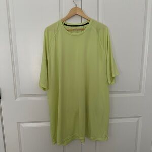 Men's Neon Yellow Athletic Shirt - 3XLT